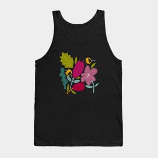Colorfully Abstract Floral Tank Top